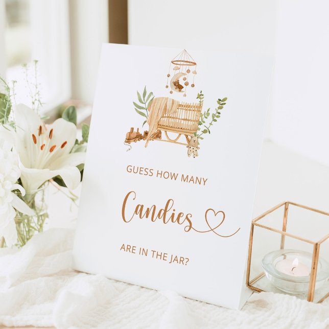 Boho Kinderzimmer Raten Sie, wie viele Bonbons Ped Sockelschild (Von Creator hochgeladen)