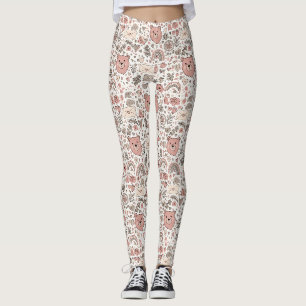 Boho-Kinderzimmer-Teddybären mit Regenbögen - Erdi Leggings
