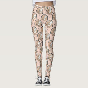 Boho-Kinderzimmer-Teddybären mit Regenbögen - Erdi Leggings