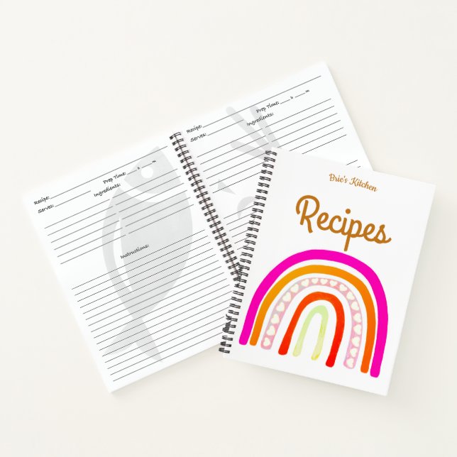 Boho Kitchen Art Recipes Notizbuch (Innenseite)