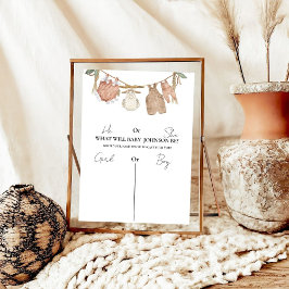 Boho kleidet sich, was Baby unterschreiben wird. Poster