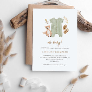 Boho-Kleidung geschlechtsneutral Baby-Party Einladung