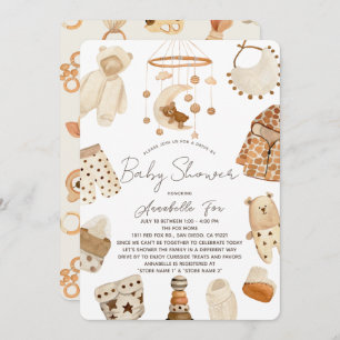 Boho Kleidung Kinderzimmer Drive-by Baby Shower In Einladung
