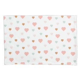 Boho kleine pastellfarbene Liebe Herz Kissenbezug