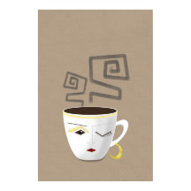 Boho kleine weiße afrikanische Kaffeetasse Teil 4