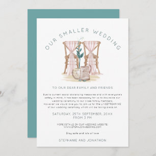 Boho Kleinere Hochzeitsstühle - Downsize Ankündigung