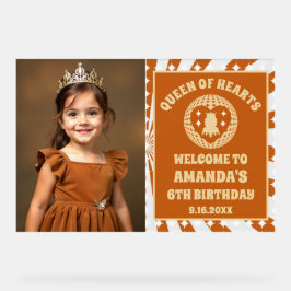 Boho Königin des Herzens Geburtstags Foto Willkomm Acrylschild