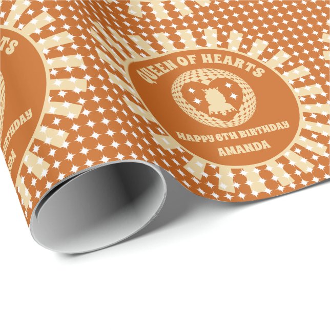 Boho Königin des Herzens Geburtstagsparty Geschenkpapier (Rolleneckpunkt)