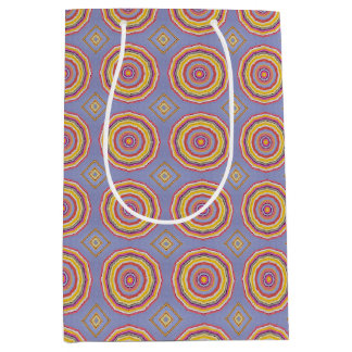 Boho-Konzentrische Kreismuster-Wrap-Papier Mittlere Geschenktüte