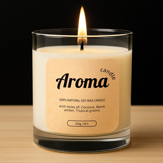 Boho Kraft Beige Papier Candle Labels Aufkleber (Boho Kraft Beige Paper Candle Labels Sticker )