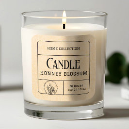 Boho Kraft Beige Papier Candle Labels Aufkleber