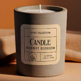 Boho Kraft Beige Papier Candle Labels Aufkleber