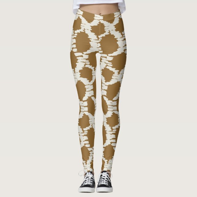 Boho-Kreise Erdtöne zeitgenössischer Minimalismus Leggings (Vorderseite)