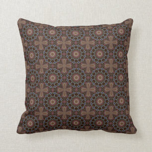 Boho-Kreuz-Batik-Organisches Muster-Kissen Kissen