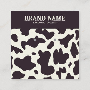 Boho Kuh Muster Ohrringe Display-Karte Quadratische Visitenkarte