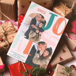 Boho kühn Drehbuch 2 Fotos BoyWeihnachten Feiertagskarte