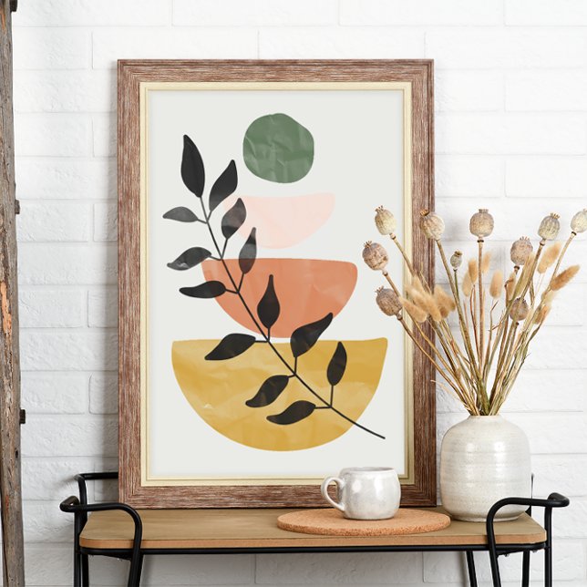 Boho-Kunststil Moderne Blätter Poster (Von Creator hochgeladen)