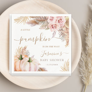 Boho-Kürbis-Blumen-Herbst-Baby-Party-Servietten Serviette
