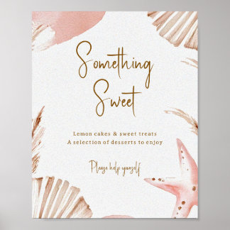 Boho-Küsten-Baby-Shower-Dessert-Tisch-Schild Poster