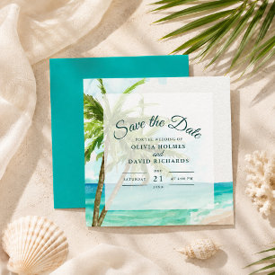 Boho-Küsten-Strandhochzeit - Save the Date 