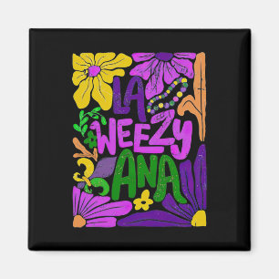 Boho La Weezy Ana Mardi Gras Coquette Bow Louisian Magnet