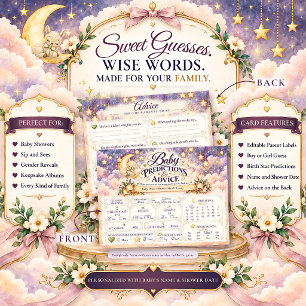 Boho-Lama-Baby-Shower-Vorhersagen und -Ratschläge Postkarte
