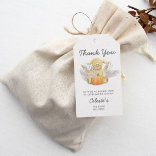 Boho Lamb Pumpkin Baby Dusche Danke Geschenkanhänger