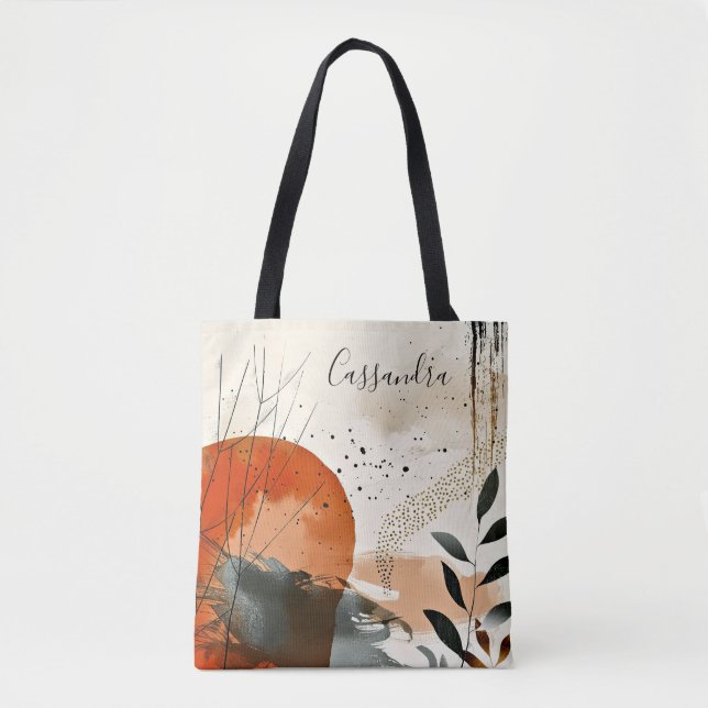 Boho Landscape Abstrakte Tasche (Vorderseite)