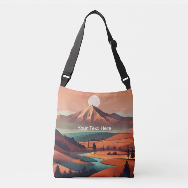 Boho landscape  tragetaschen mit langen trägern (Vorderseite)