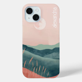 Boho Landschaft Abstrakte Berge mit Namen Case-Mate iPhone Hülle