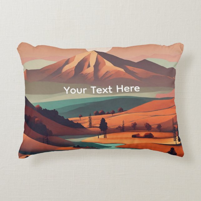 Boho-Landschaft  Dekokissen (Vorderseite)