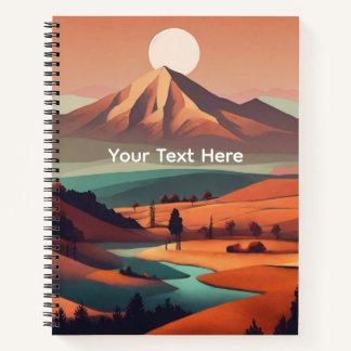 Boho-Landschaft Notizbuch