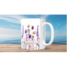 Boho Lavender Mug In Cottagecore Style