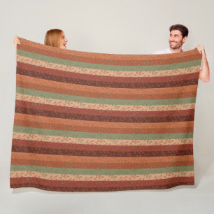 Boho Leaf Pattern Rustikale Wohngestaltung Fleecedecke