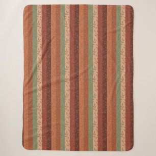 Boho Leaf Pattern Rustikale Wohngestaltung Sherpadecke