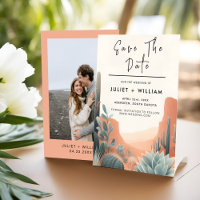 Boho Leaf Wüste Cacti Succulent Wedding