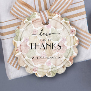 Boho Leaves Flowers Brautparty Geschenkanhänger