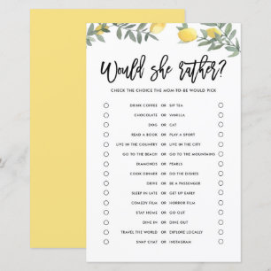 Boho Lemon würde Mama eher Baby Showspiel
