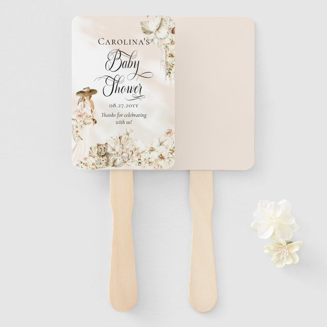 Boho Leopard | Dusche für tropische Pflanzen Fächer (Vorne und Hinten)