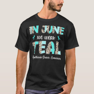 Boho Leopard June We Wear Aquamarine Myasthenia Gr T-Shirt