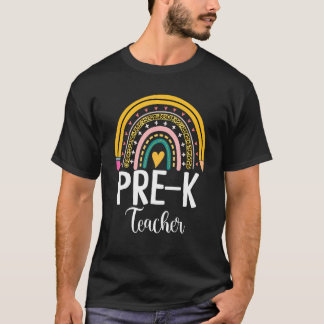 Boho Leopard kehrte zurück zum Schulvorschullehrer T-Shirt