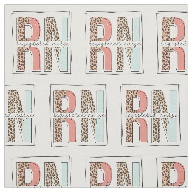 Boho Leopard Registered Nurse Stoff (Muster)