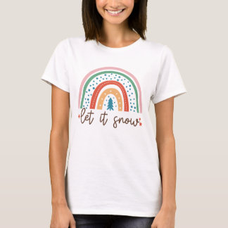 Boho "Let It Snow" Regenbogen | T-Shirt