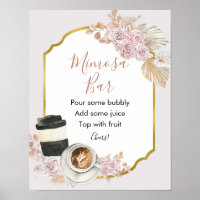 Boho Liebe Braut Brautparty Mimosa Bar Sign