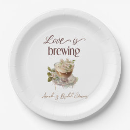 Boho Liebe bricht Blumenbrunch Brautparty Brunch Pappteller