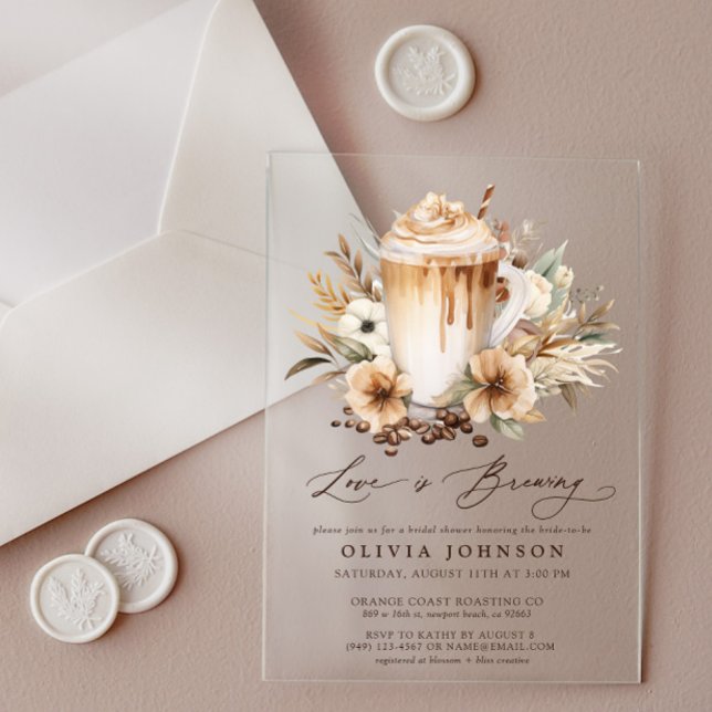 Boho Liebe bricht Brautparty Acryleinladungen (Von Creator hochgeladen)