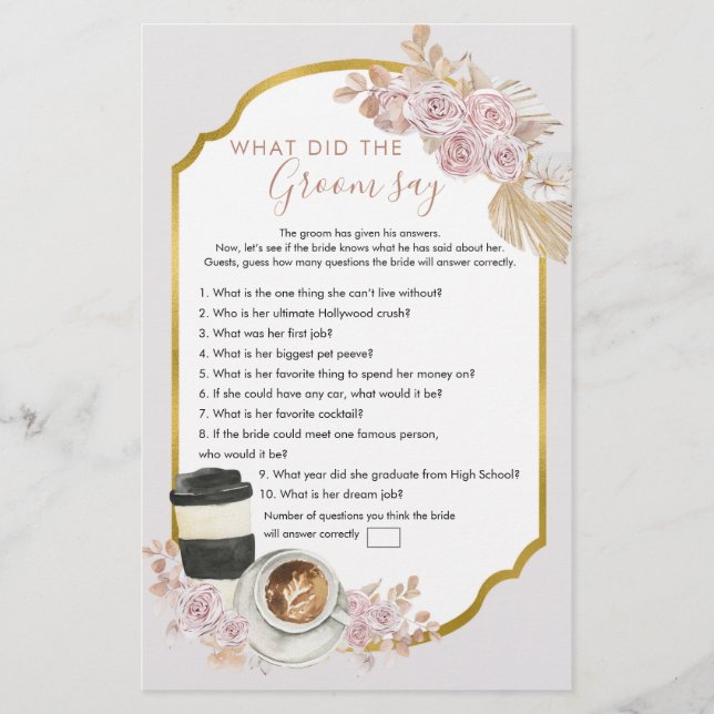 Boho Liebe brütet Brautparty, was Groom sagt (Vorderseite)