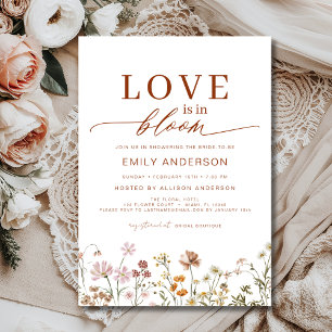 Boho Liebe ist in Bloom Wildblume Brautparty Einladung