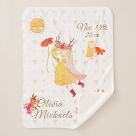 Boho Liebe Little Girl Kaninchen Name Sherpadecke