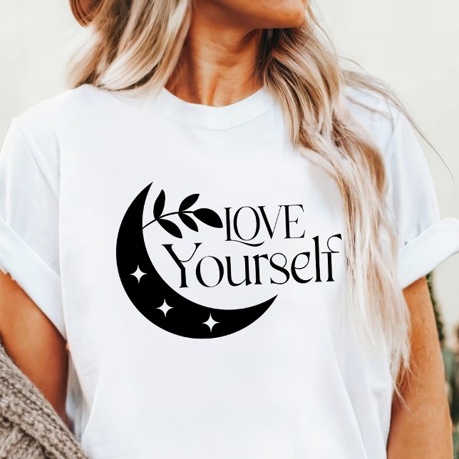 Boho Liebe Sie selbst Crescent Moon Inspiration Tri-Blend Shirt (Von Creator hochgeladen)